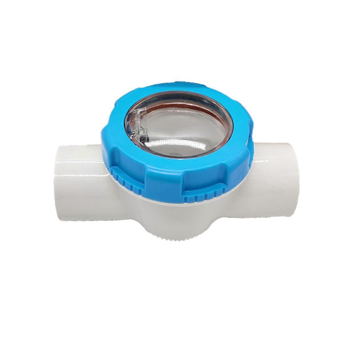 Pool Check Valve 2 Inch Corrosion Resistant Non Return Clear Chamber Check Flapper Valve Kit for Sw