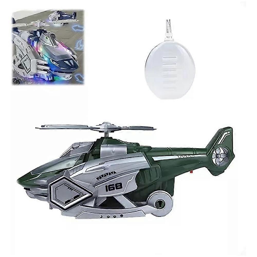 LED transformační dinosauří helikoptéra hračka, automatická transformace aut s hudbou