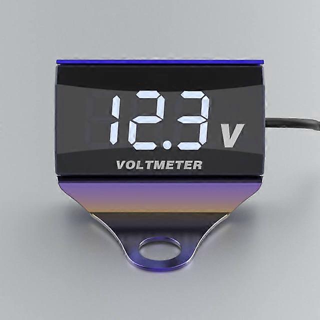 DC12-150V Digital Voltmeter Motorcycle Accessories with LED Display Waterproof Voltage Tester Battery Moniter Gauge with Bracket