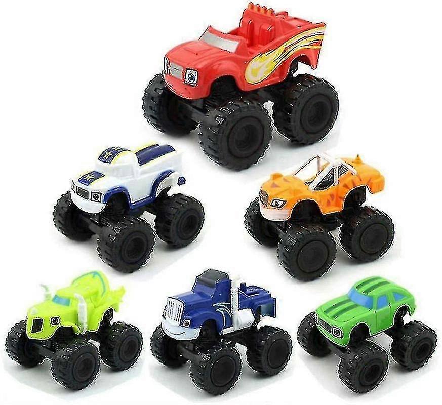 6 قطع الحريق وآلات الوحش اللعب ، المركبات المتسابق السيارات الشاحنات لعبة طفل