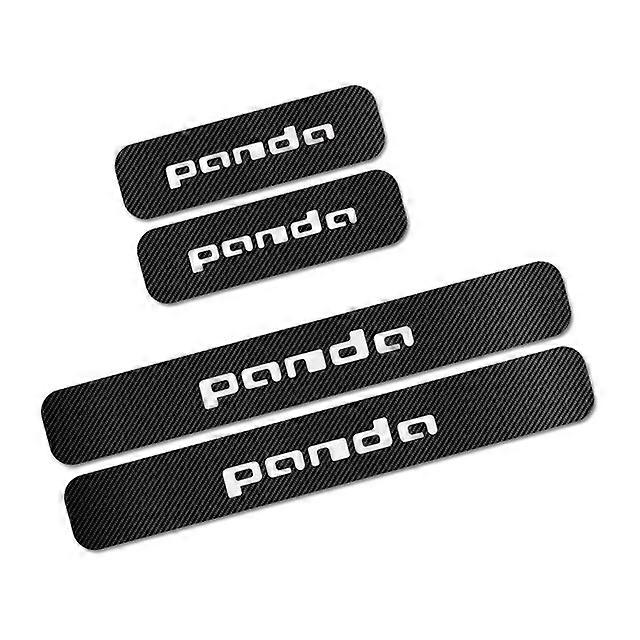For Fiat Panda 4PCS Car Scuff Plate Door Threshold Sill Stickers Auto Cover Panel Step Protector Scratch Car Tuning Accessories