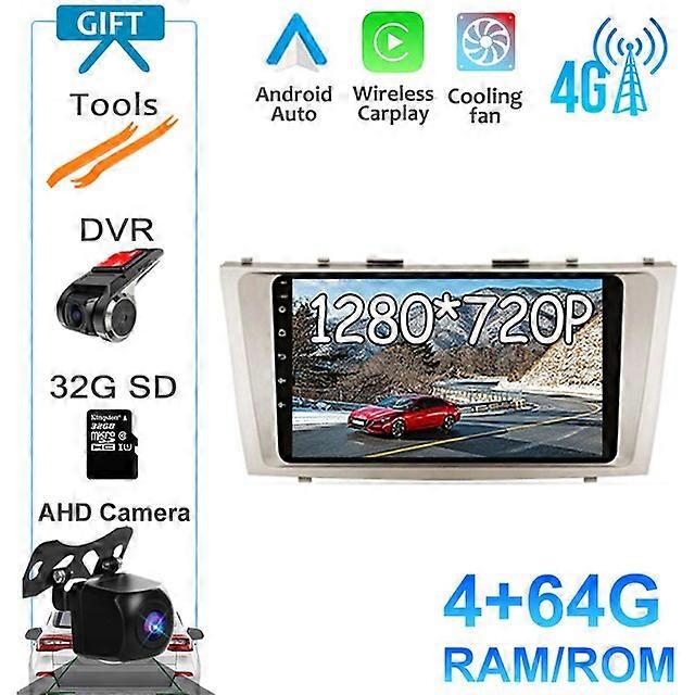 Carplay Android 12 Auto Radio Stereo Player Multimedia GPS Navigation For Toyota Camry 6 XV 40 50 2006 - 2011