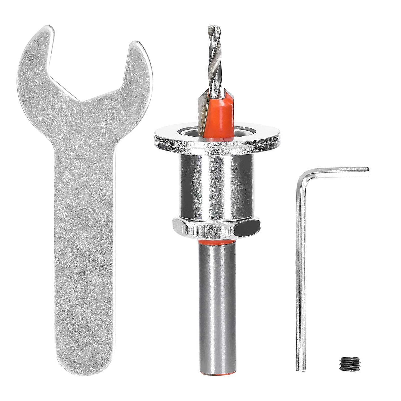 8mm Shank Carbide Countersink Woodworking Router Bit 2.5-10.5mm Hight Adjustable Milling Cutter Screw Extractor Remon Demolition
