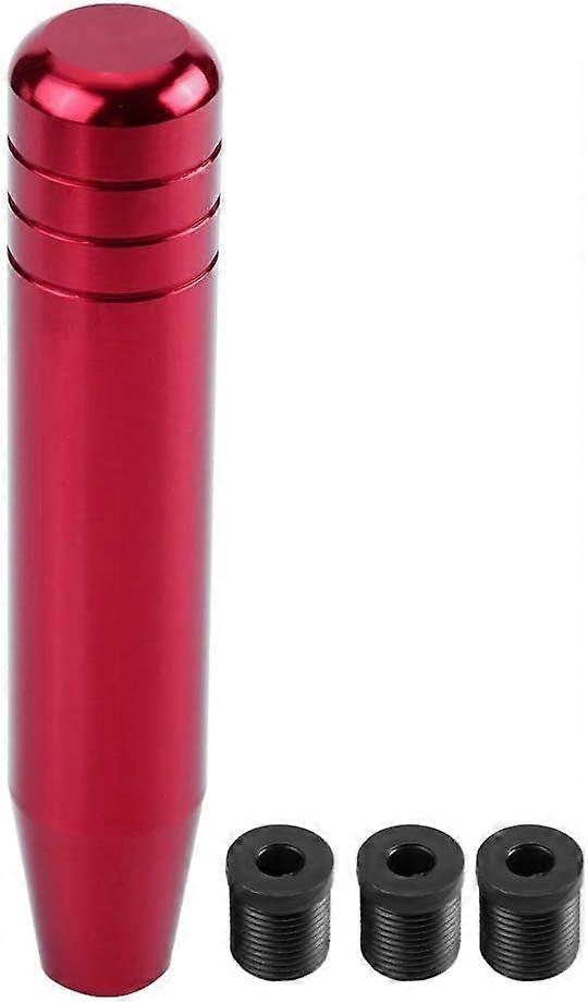 Car Manual Gear Shift Knob, Universal Aluminum Alloy 18cm Handle Shifter Lever, Manual Gear Shift Lever Knob Stick Head (Red)