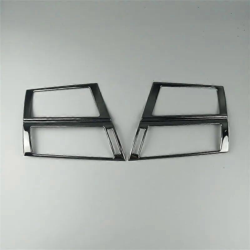 car interior decoration Black Center Console Both Side Air Outlet Frame Decoration Cover Trim For BMW X5 E70 X6 E71 2008-2014 Stainless Steel