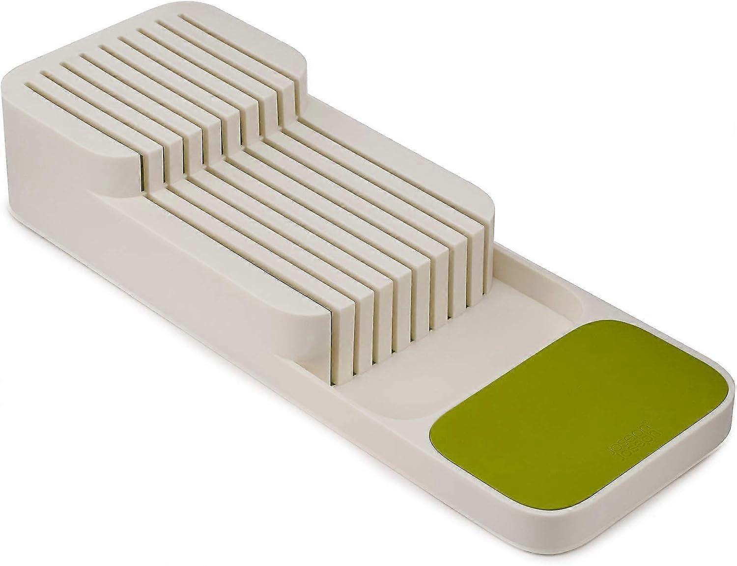 Drawer Knife Rack, Kitchen Knife Storage - Plastic, White