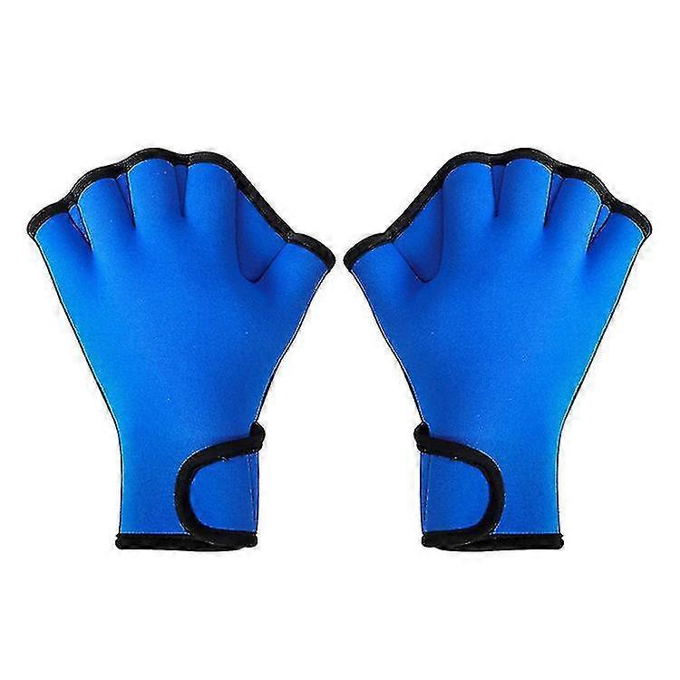 Men's Mesh Swimming Gloves With Wrist Straps