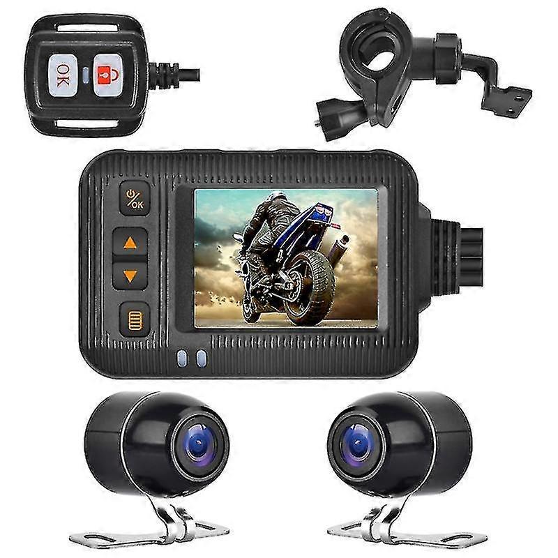 Moottoripyörä Dash Cam Ip67 Vedenpitävä Moottoripyörä Kamera Tallennin Teräväpiirto