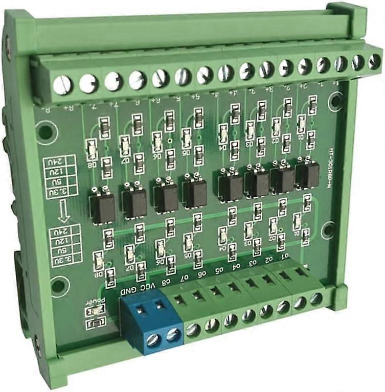 8-Channel Optocoupler Isolated Module, DC 24V to 5V PLC-PNP Signal Converter Voltage Converter Adapter Module