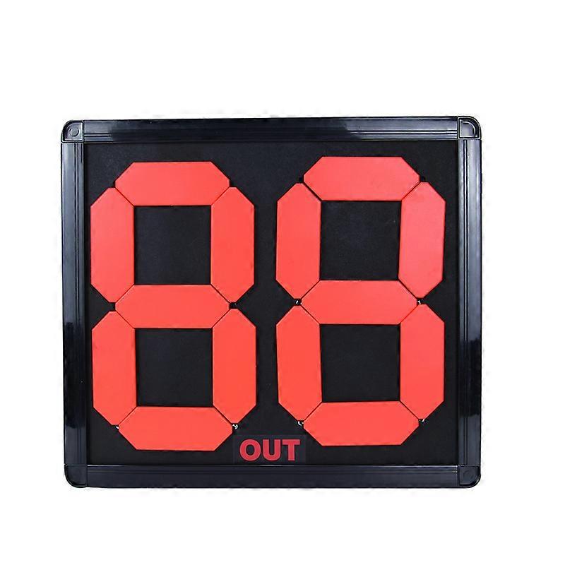 Football referee replacement board, double-sided display, 2-digit reversible, easy to operate, flip-top design, for match referees