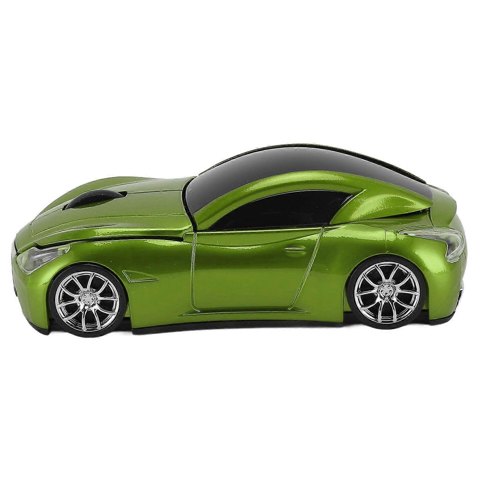 Sport Car Shape Wireless Mouse 1600 DPI Optical Sensor Mice 2.4 GHz USB Receiver Mouse for PC for IOS Green