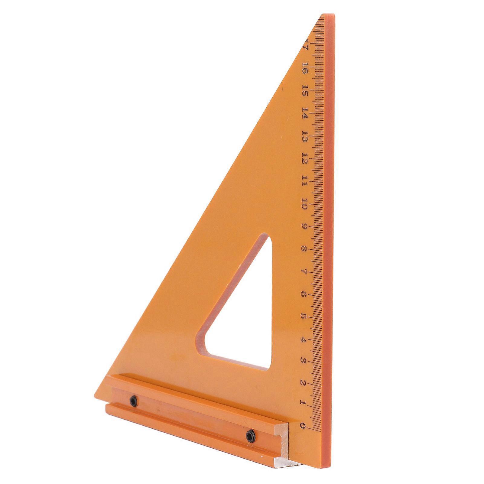 Locating Triangle Ruler with Base 90 Degree Right Angle Triangular Ruler High Accuracy Woodworking Measuring Tool 18x18cm 