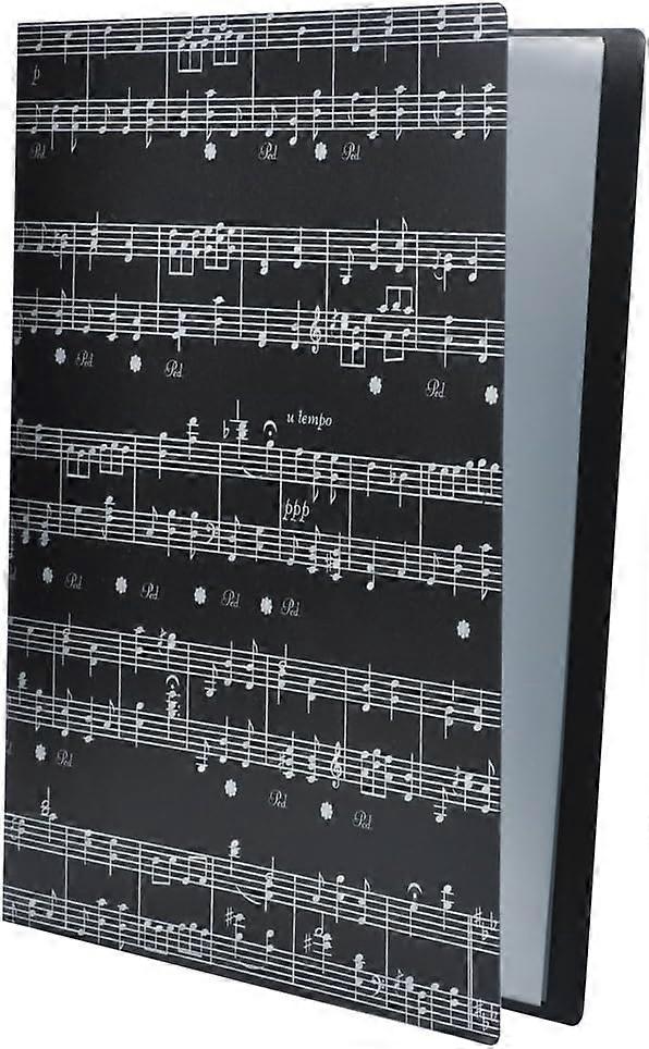 A4 size music table file folder A4 size documents holder storage folder 40 pockets (music sheet blac