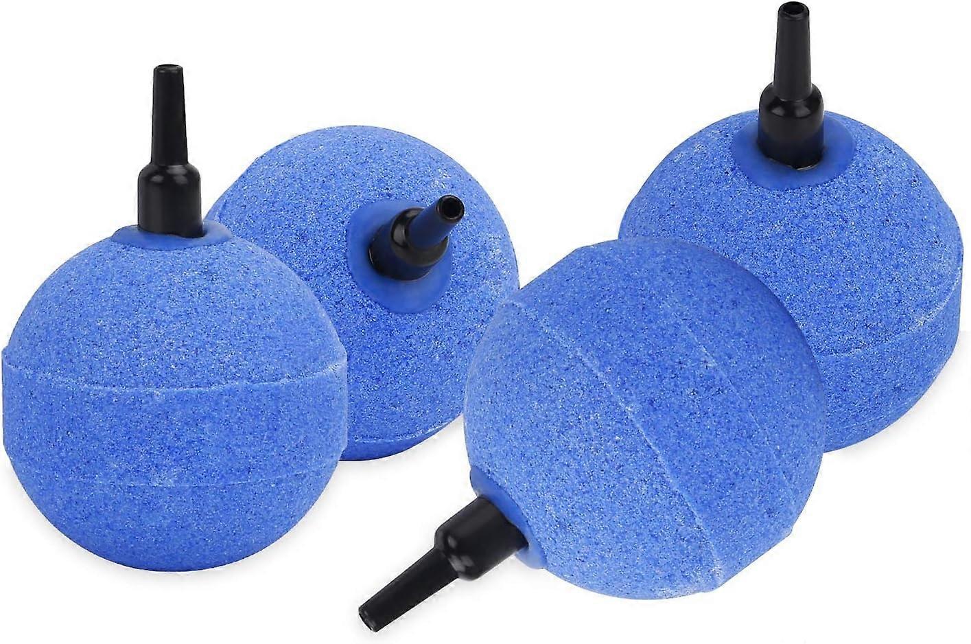 5cm Blue Ball Air Stone Bubble Diffuser for Aquarium 2 W Air Pump, 4 Pack