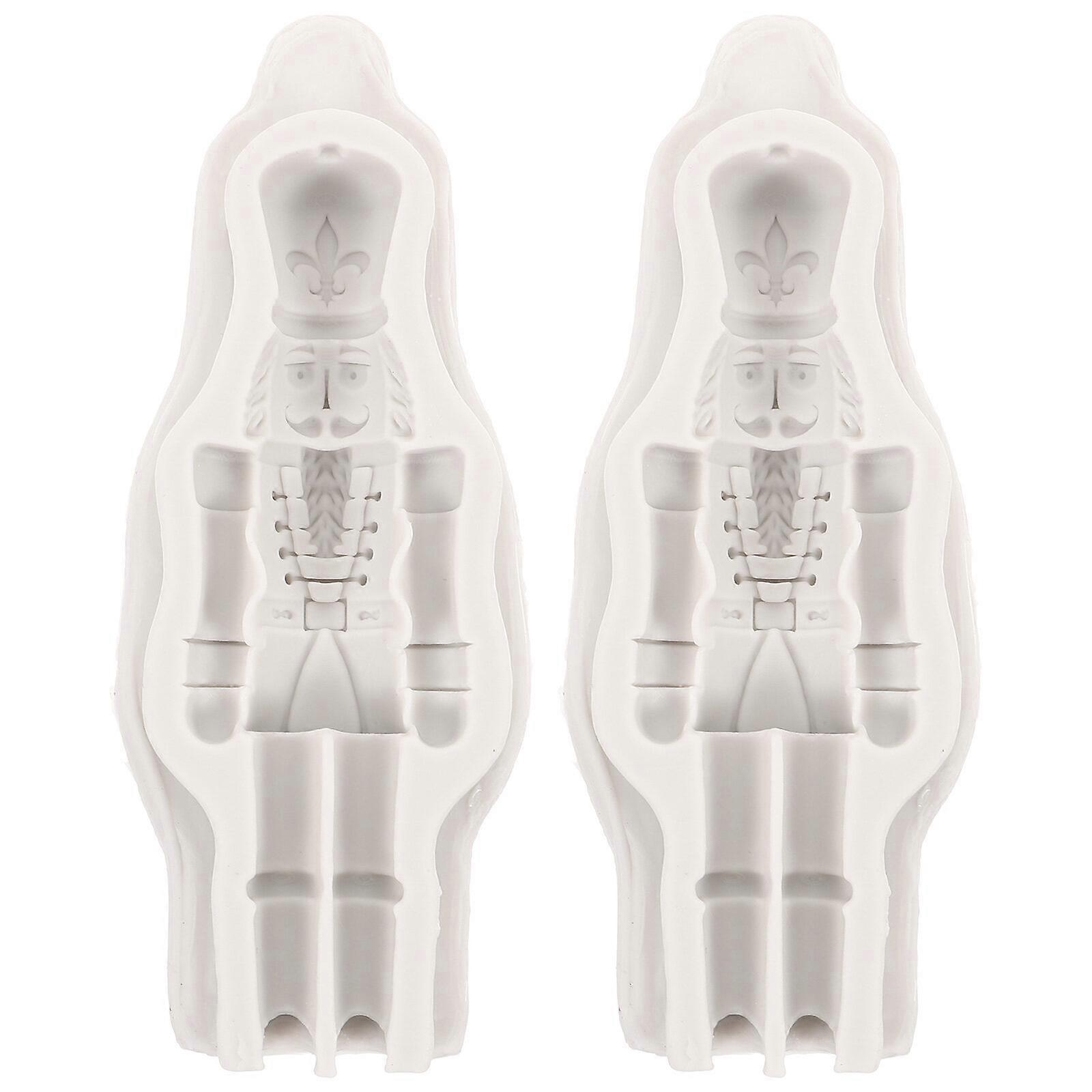 2Pcs Weihnachts-Nussknacker-Soldaten-Form Nussknacker-Soldaten-Form-Handwerksform für Nussknacker-Soldat
