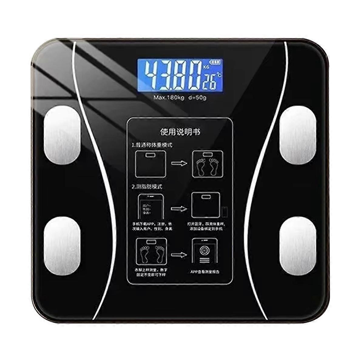 Body Fat Scale for Effective Weight Management Ultra-Precise Home Weighing Scale Black