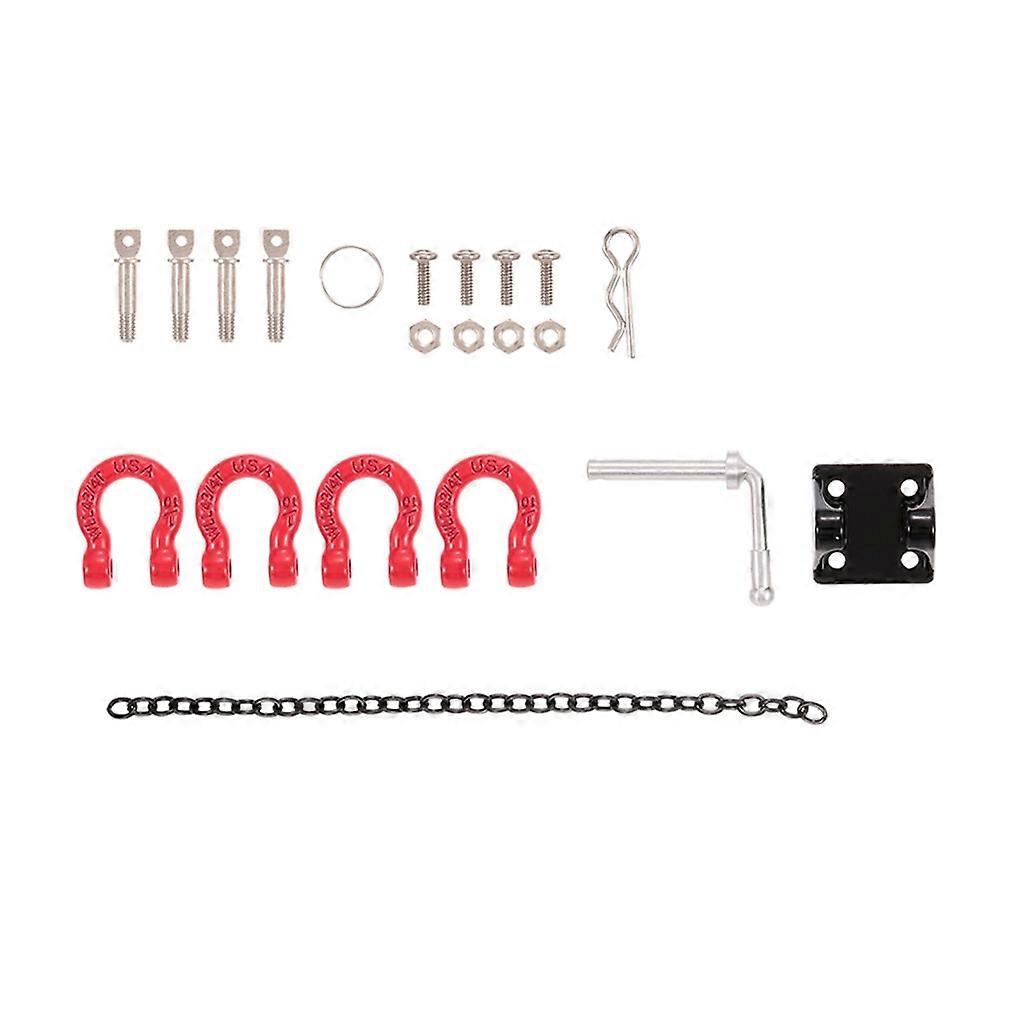 RC Car Metal Tow-Shackle Trailer Hook Chain For 1/10 rawler RC4WD-SCX10 D90 HPI