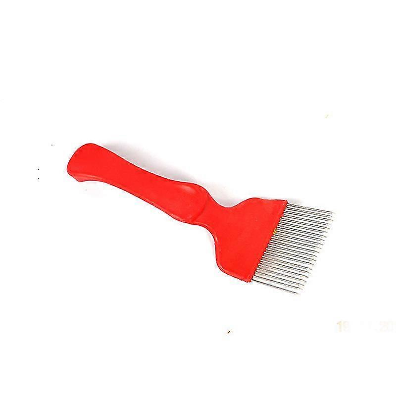 Beekeeping Tool, Bee Keeping Uncapping Fork With 21 Tines, Stainless Steel Bee Keeping Beekeeper Tool - 2 Pack, Red (straight) - MXBC