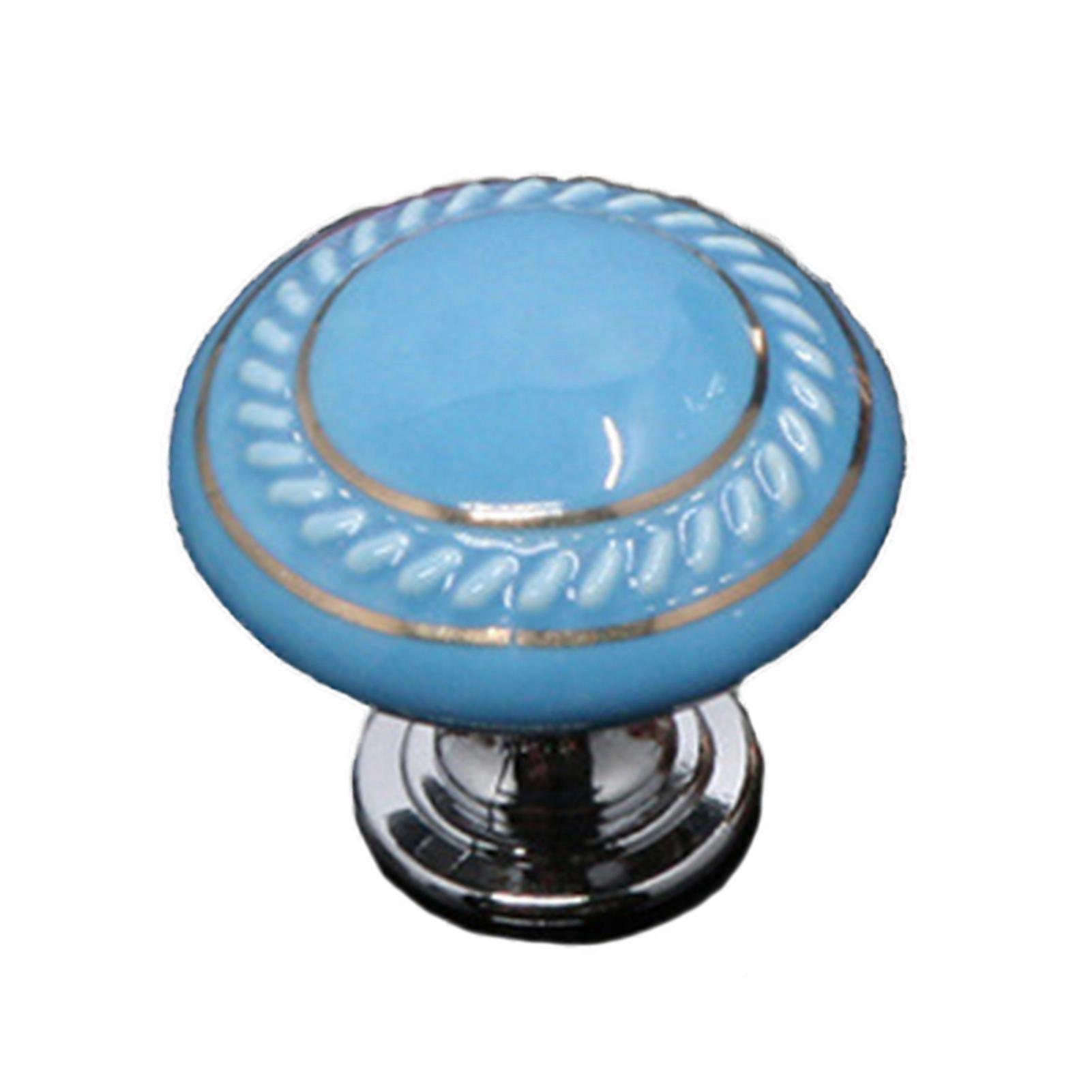 35mm Sturdy Cabinet Pulls Double Coil Wide Applications Durable Anti-fall Off Ceramic Cabinet Knobs for Wardrobe Mengxi