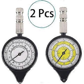 2 stk kort afstandsmåler kilometertæller Multifunktion Kompas Curvimeter Enhed, Opisometer, Curvimeter, Afstandsberegner Kort Måler Kompas Vandreture Campin