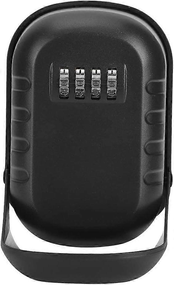Wall-Mounted Outdoor Key Safe Box with Combination Lock (Black)