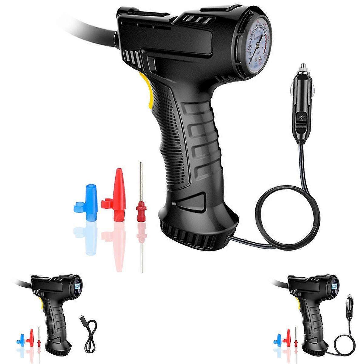 Wireless Car Air Compressor Handheld USB Rechargeable Tire Inflator Digital Display Inflatable Pump