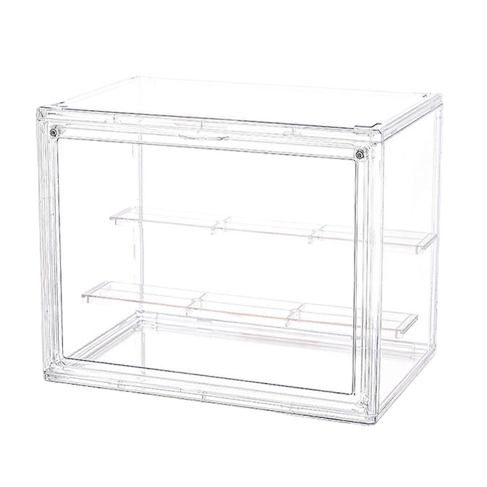 Clear Acrylic Display Case 3 Tier Storage Shelf Large Capacity Dustproof Easy Assembly Stackable Design Action Figure Storage Box Jikaix