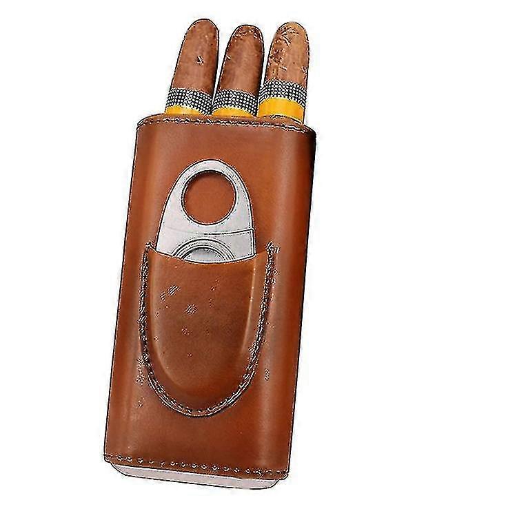 Leather Cedar Cigar Humidor, Mini Quality Leather Cigar Box
