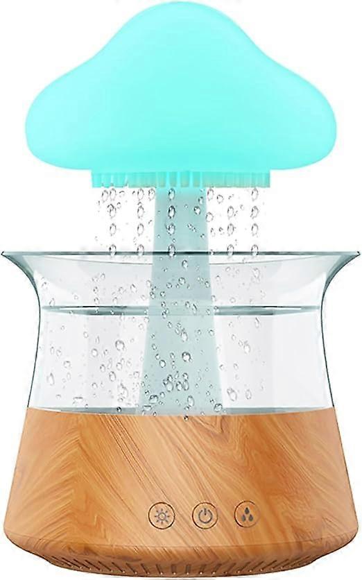 Cloud Rain Humidifier, Colorful Light Raindrop Aroma Diffuser Humidifiers with 7 Color Changing Lights Desktop Fountain Water Drop Sound for Home Offi