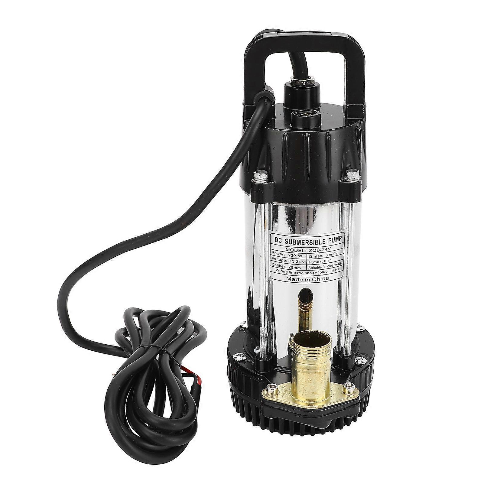 DC 24V 220W 3m³/h 8m Lift Submersible Pump Brushless Copper Motor 2.5cm Water Outlet for Ranch and Farm