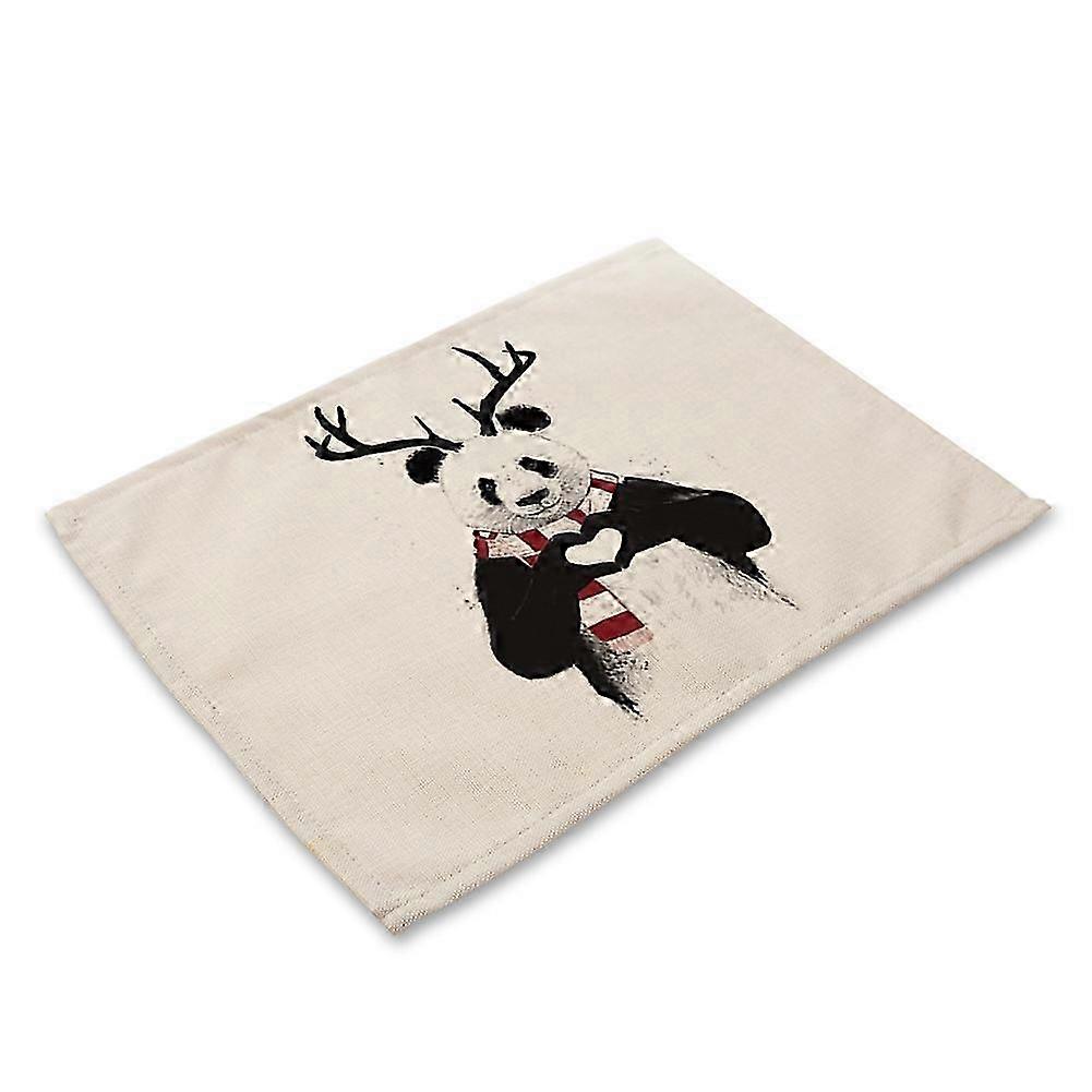 Painted Bear Print Anti-Slip Heat-insulation Placement Bowl Plate Fork Table Mat(MA0043-10)