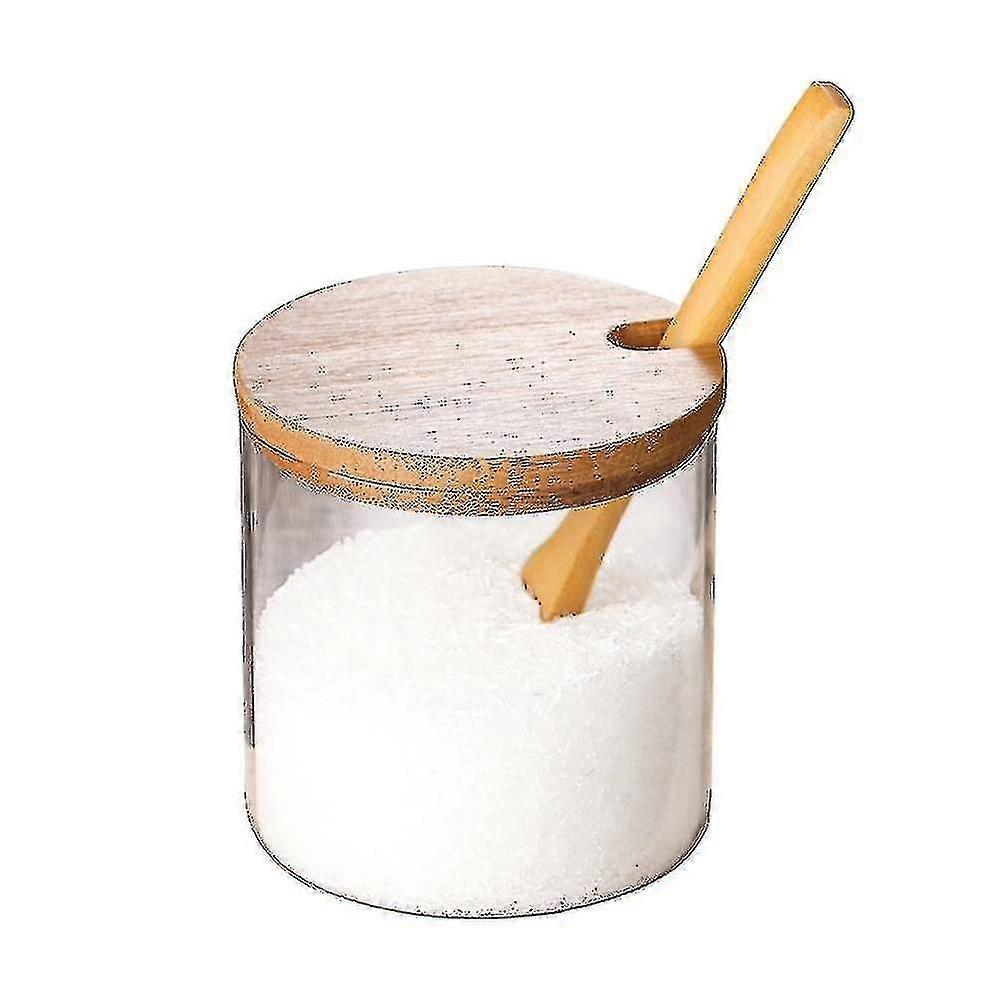 Spice Jars Kitchen Concise Condiment Jars Storage Containers With Wooden Spoon