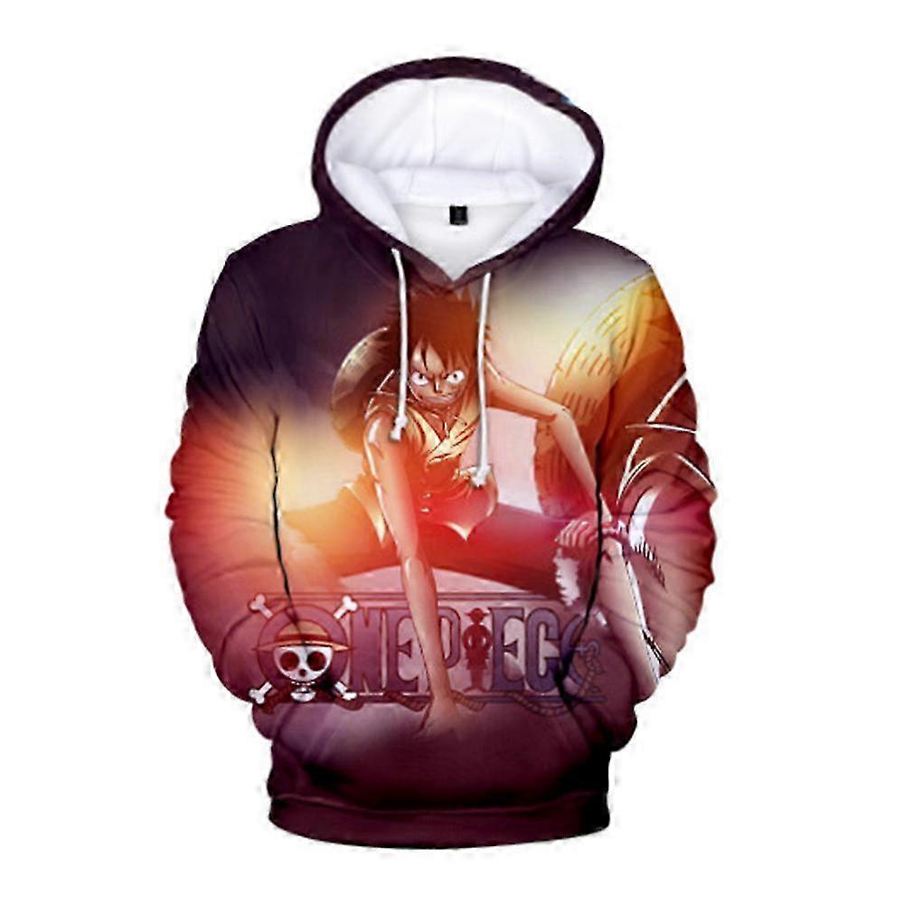 ONE PIECE Impresso Crianças Menino Meninas Com Cordão Hoodies 3D Anime Com Capuz Moletom Pulôver Jumper Tops