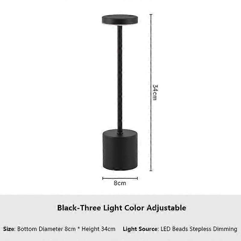 Rechargeable LED Desk Lamp Creative Touch Switch Dimmable Table Lamp 3 Color Temperatures Bedroom Office Restaurant Lamp