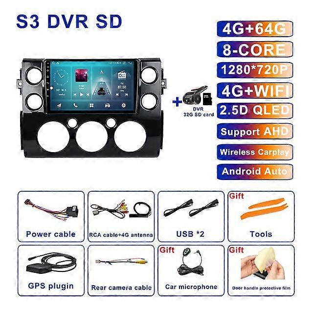 Android 11 For Toyota FJ Cruiser J15 2006 - 2020 Car Radio RDS Multimedia Player AHD Autoradio Video No 2din Stereo SWC QLED