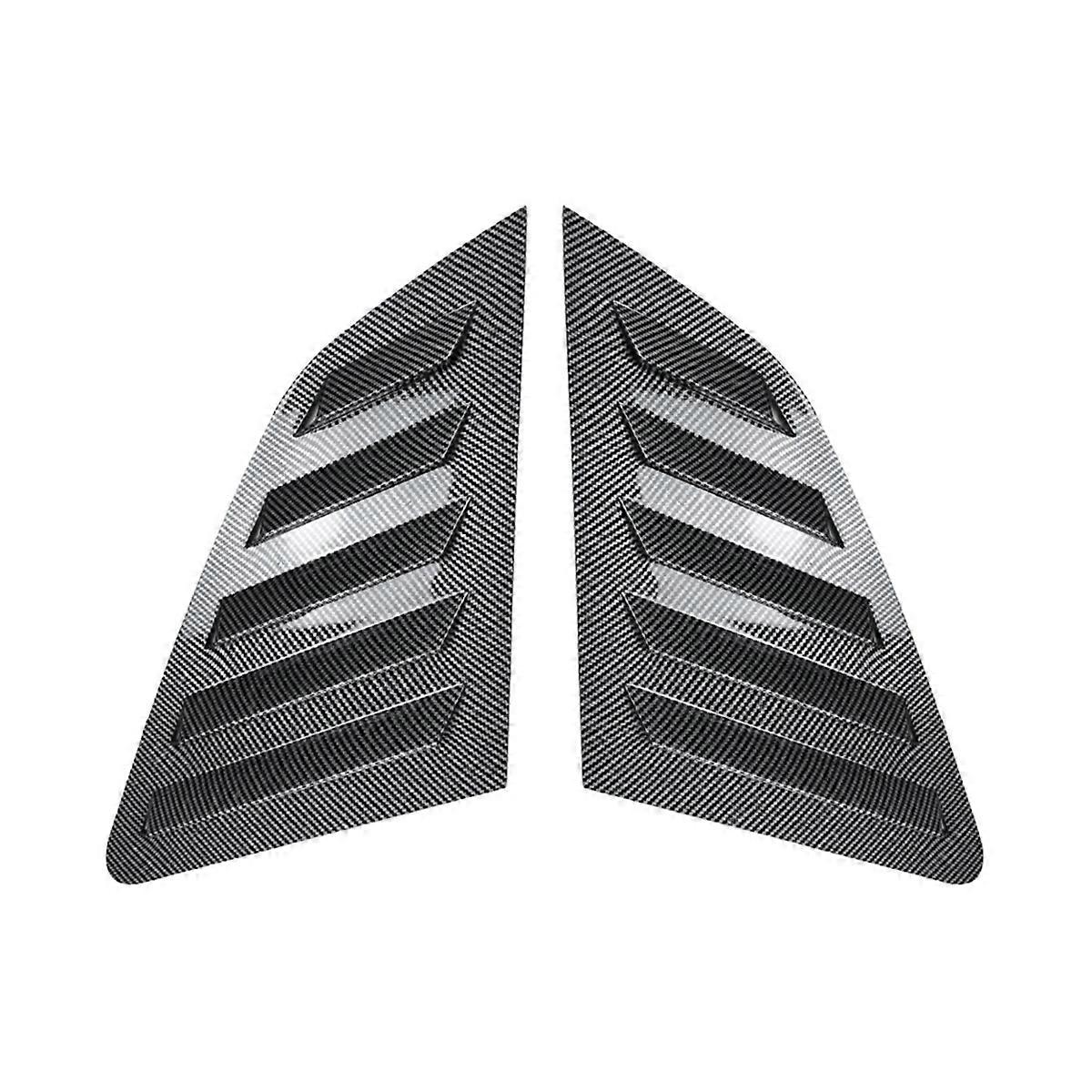 Car Rear Triangular Window Louvers Shutters Blinds Cover Trim for A3 S3 8V Hatchback 2014-2020 Carb