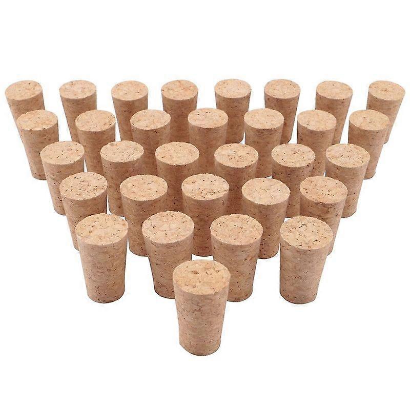 Wood Bottle Stopper,Soft Wood Corks,Tapered Cork Wooden Beer Bottle Stopper for Wine Making Craft,for Wine Bottle 30pcs