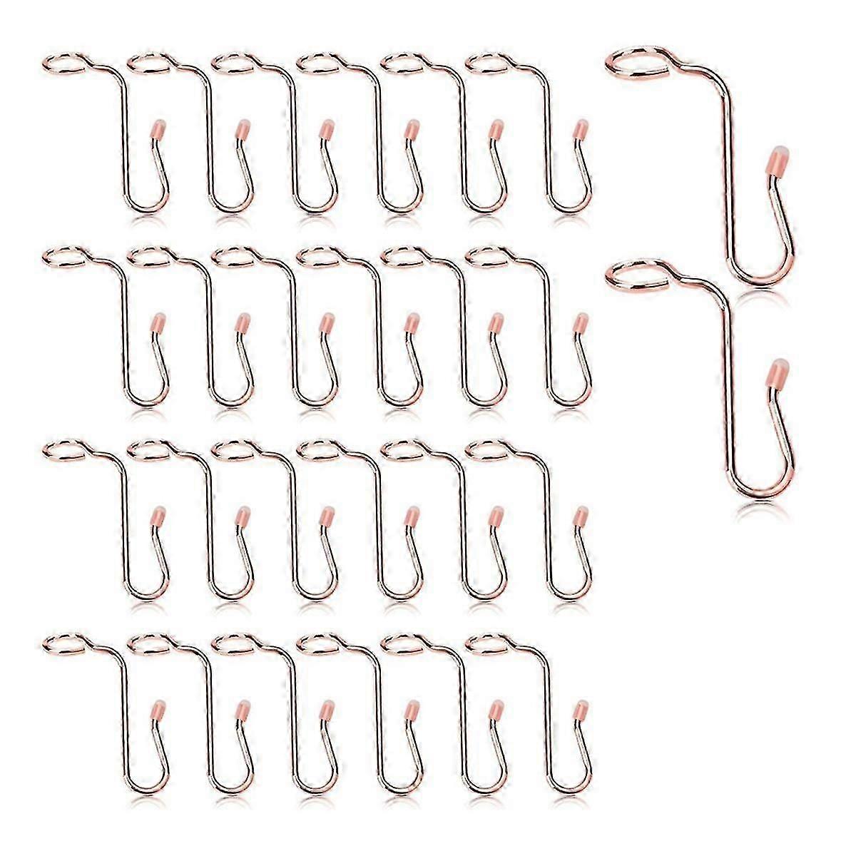 50pcs Hanger Connector Hooks Hanger Extender Hooks Stable Clothes Hanger Connector For Clothes Hangers Rose Gold