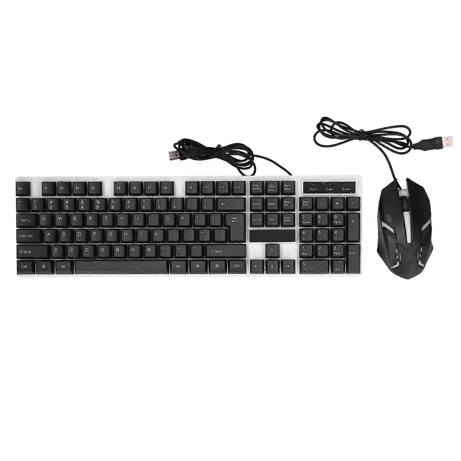 USB Keyboard and Mouse, Durable ABS, Comfortable Ergonomic Design, Computer Accessories for Office and Home