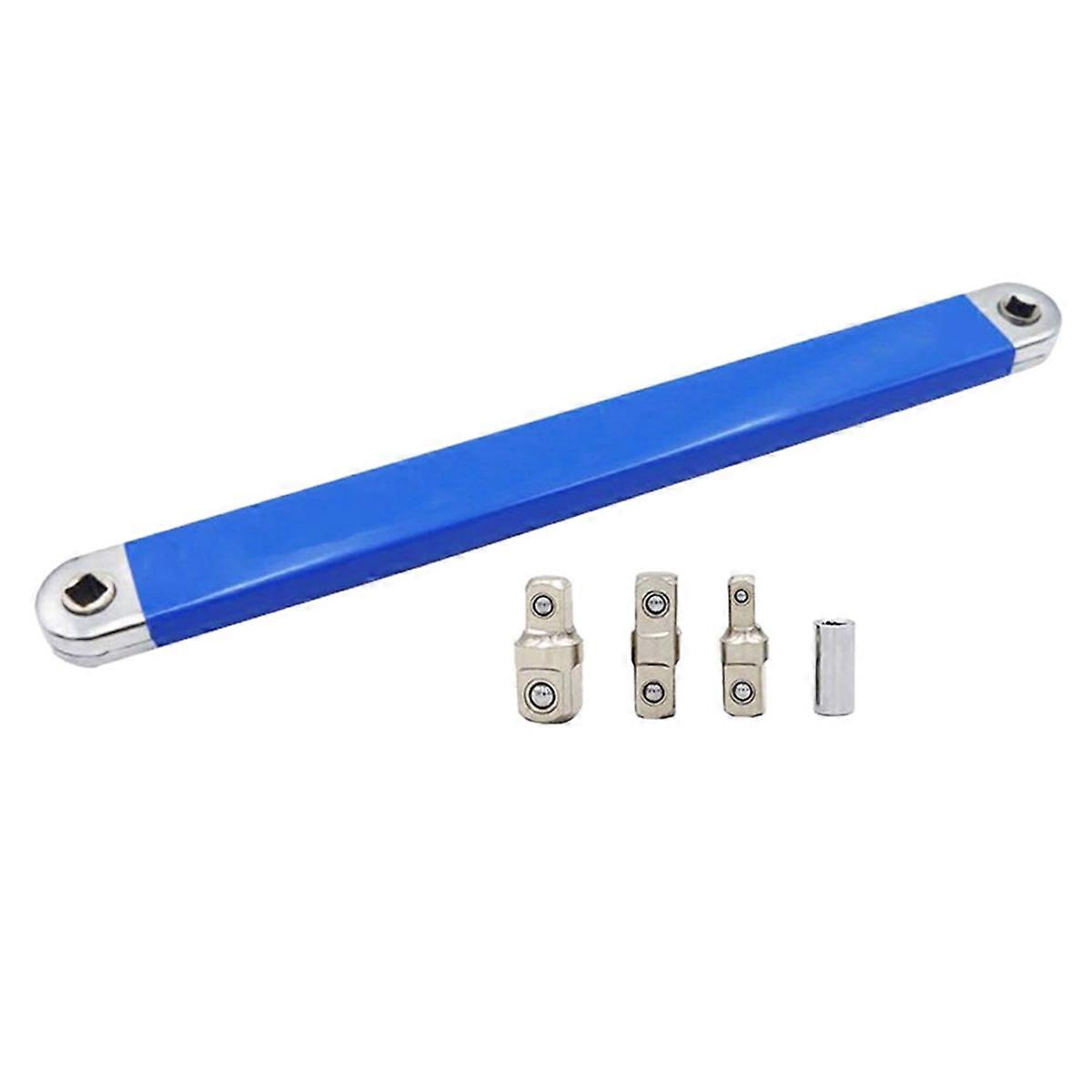Offset Extension Wrench Tight Spaces Extension Tool with 1/2inch, 1/4inch and 3/8inch Drive Adapters Universal