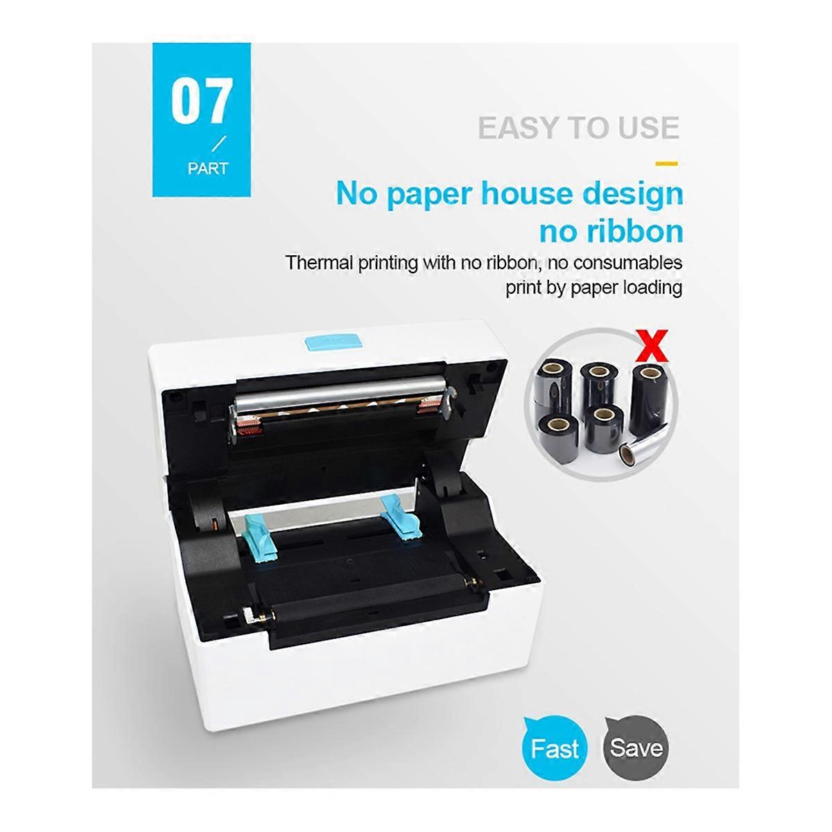 Thermal Label Printer for Shipping Label Maker Express Barcode Sticker USB Thermal Desktop Printer