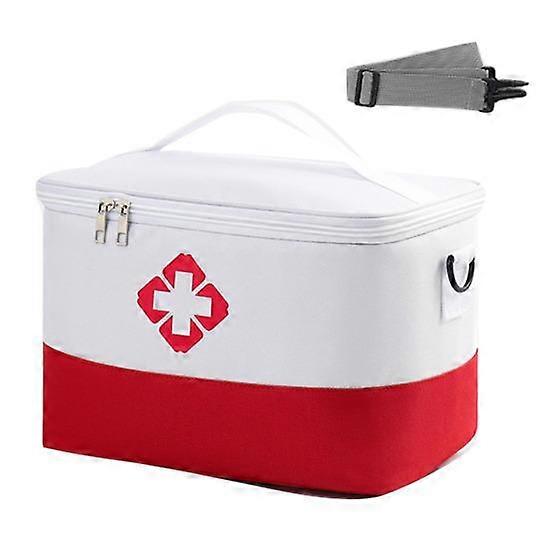 Pill Organizer Storage Bag with Handle Large Capacity Zipper Closure Waterproof Design