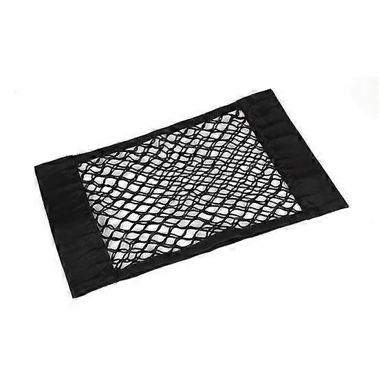 Rear Trunk Net 37cm x 25cm Elastic Storage Bag Pocket Double-layer Cargo Net