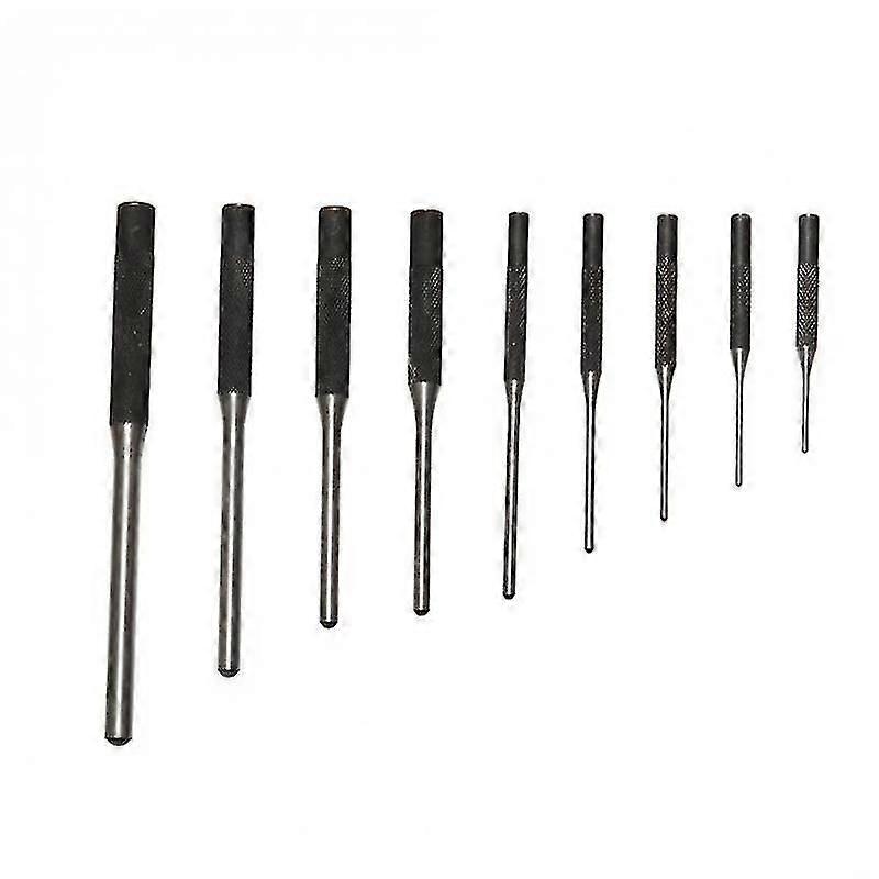 9 Pcs Steel Multi Size Round Head Pins Punch Set Grip Roll Pins Punch Tool Kit