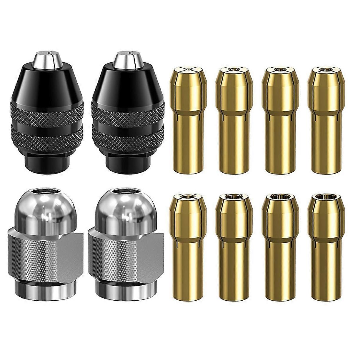 Drill Chuck Collet Set for , 12PCS 1/32inch to 1/8inch Replacement 4486 Drill Keyless Bit Chuck Shank Rotary Tool