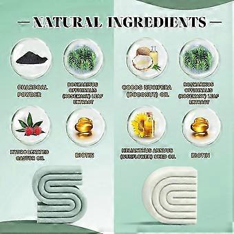 Rosmarin / Reis Biotin und Conditioner Bar Set zum Ausdünnen - Volume Bar Conditioner Bar für Männer und Frauen, Grün-2 Stück