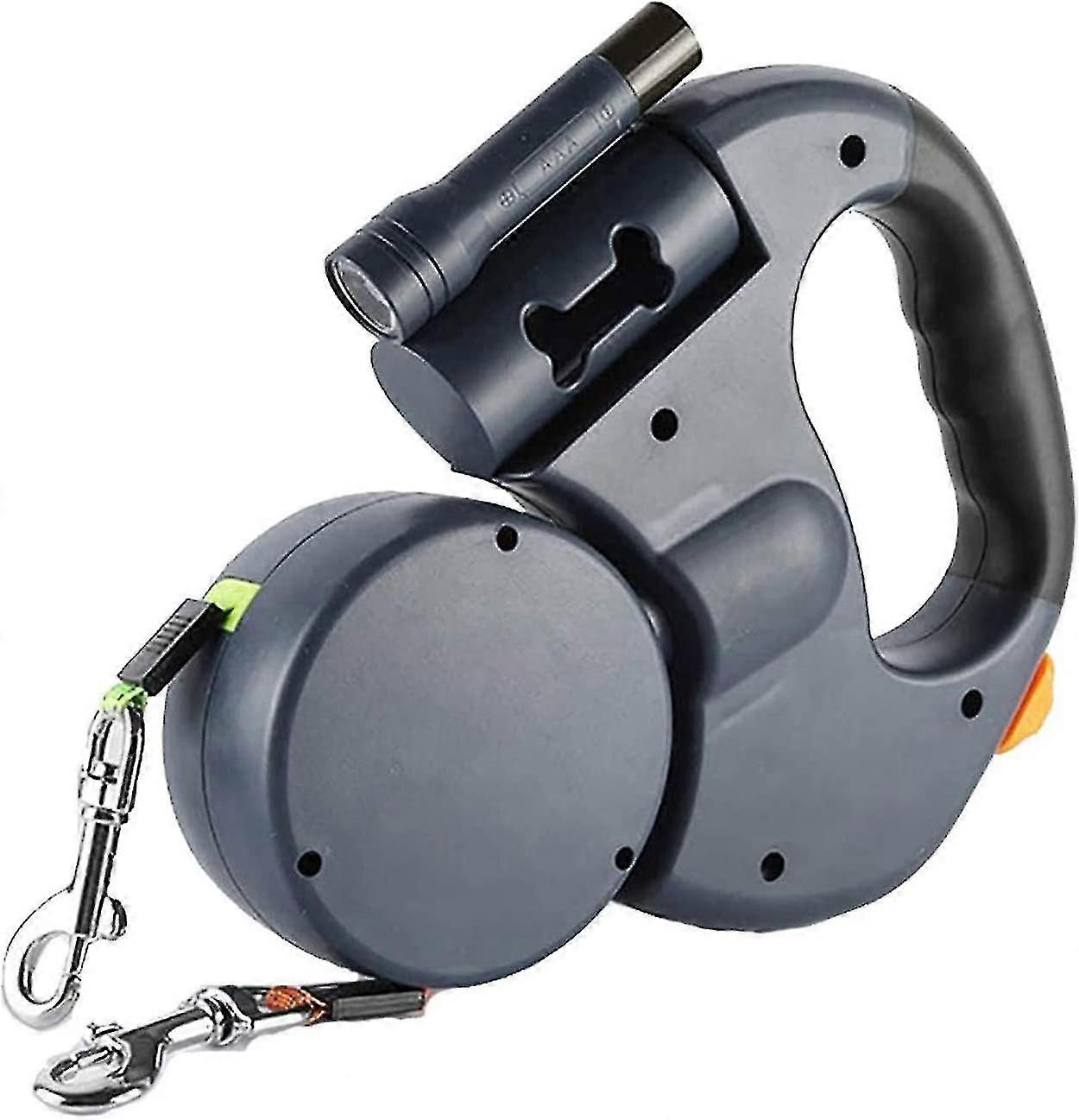 2024,double Dog Leash, Retractable Dog Leash, Tangle Free 360 Adjustable Rotation With Reflective