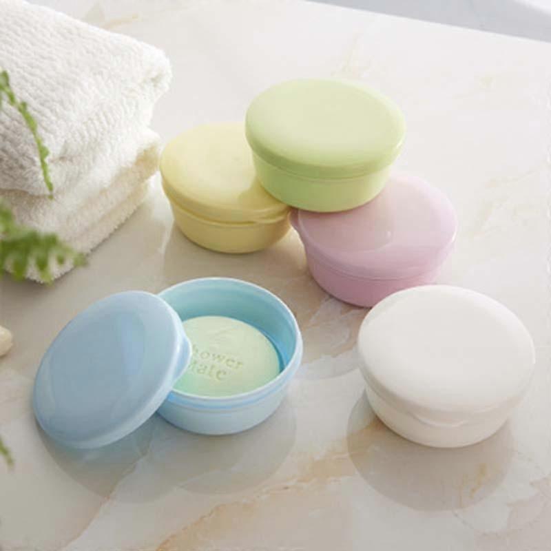 Creative Travel Portable Soap Box Bathroom with Lid Drain Soap Holder