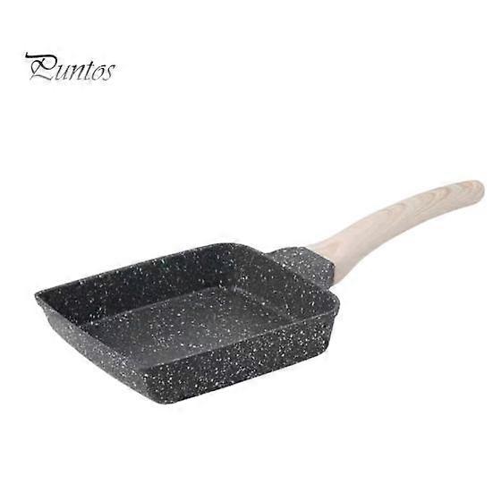 Japanese Tamagoyaki Pan with Wooden Handle Nonstick Rectangle Omelette Egg Roll Maker Steak Tamago Frying Pan Kitchen Cooking Tools Cookware