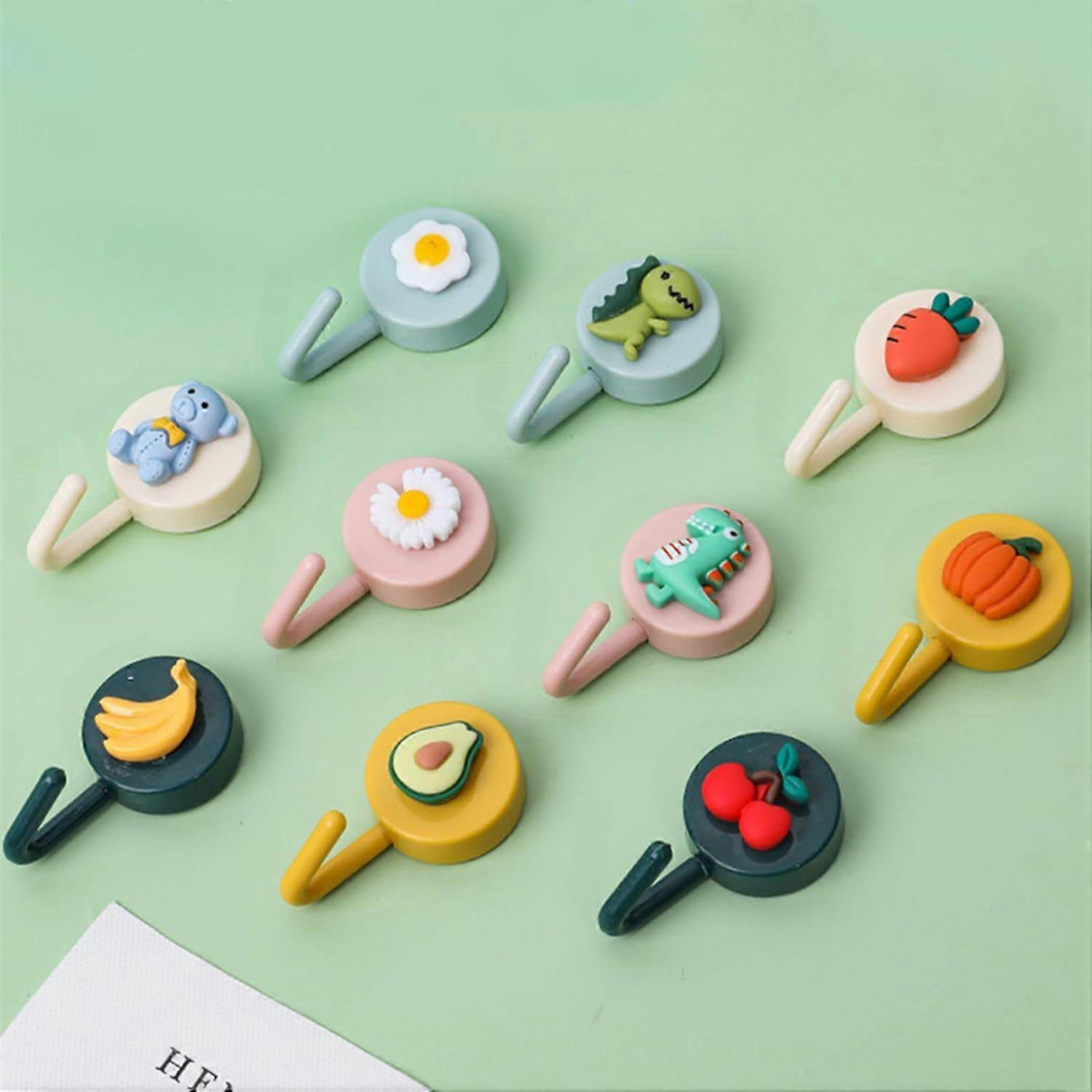 Practical Hooks Cartoon Adhesive Wall